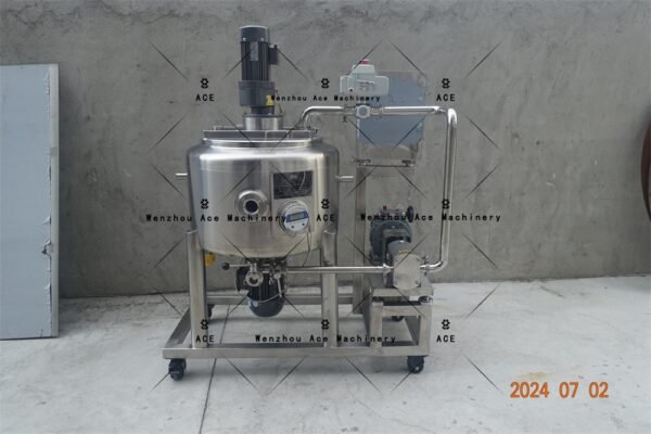 50 Liter Bottom Emulsifying Mixing Tanks With Lobe Pump