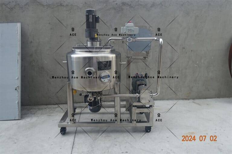 50 Liter Boden-Emulgiermischbehälter mit Drehkolbenpumpe